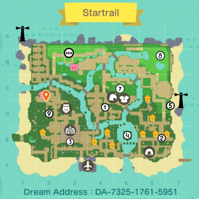Startrail labeled map